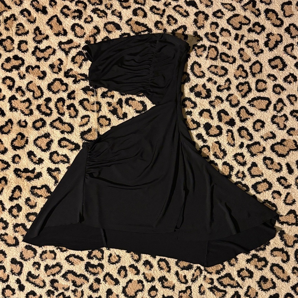 I.AM.GIA Black Asymmetrical Mini Dress
